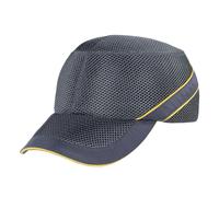 Casquette anti-heurt type base ball Aircoltan Delta Plus, gris clair / gris foncé, taille unique réglable