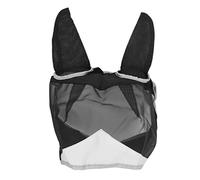 Casquette Anti-Mouches de Cheval, Protecteur de Visage de Cheval Protecteur Résistant aux UV Point Précis Réglable avec Oreilles pour l'extérieur (M)