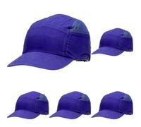 Casquette antiheurt 3M First Base +, Bleu Roi, Visière Standard 70 mm, 2014286 (Lot de 5)
