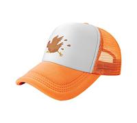 Casquette arrière en maille pour hommes et femmes - Casquette de baseball d'été avec imprimé animal de la ferme et de la poule, orange, taille unique