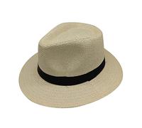 Casquette avec croix pour femme - Unisexe - Couleur unie - Chapeau de paille britannique à large bord - Chapeau de paille de jazz - Chapeau de jazz - Casquette pour homme - Olive, beige, taille unique