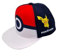 Casquette avec Pikachu, Design Pokeball, Bleu Marine et Rouge, Style Snapback, Casquette de Baseball. 2 Taille 52cm et 54cm. Réglable. (FR/ES, Numérique, 52, Rouge)