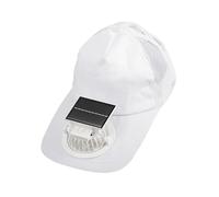 Casquette avec ventilateur solaire Casquette de baseball en 3 vitesses, blanc