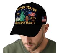 Casquette Baseball Adjustable,Casquette Amérique 250Ème Anniversaire pour Sport - Chapeau Patriotique 1776-2026 pour Running Randonnée Pêche Plage Parade