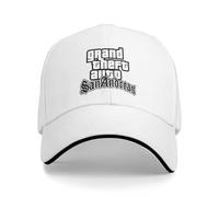 Casquette Baseball Cap,Hommes Femmes GTA SA Logo Sandwich Hat incurvé Casquette de Baseball Snapback Caps Trucker Hat Casquette réglable Été,Cadeaux Femme,Cadeaux Homme