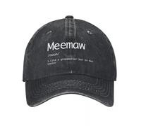 Casquette Baseball Cap，Meemaw comme Une Grand-mère mais Plus Cool Drôle de définition de Mot Casquette de Baseball | L | Chapeau de pêche Golf Wear ，Cadeaux Femme，Cadeaux Homme