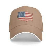 Casquette Baseball Chapeau Ete Respirante Usadrapeau National Légère Réglable Unisexe Casquette De Baseball Hip Hop Outdoor Sport Chapeau Anti-Soleil