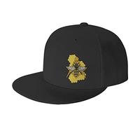 Casquette Baseball,Emblème maçonnique avec Abeille et Ruche Chapeau de Papa Respirant,Réglable Casquette de Baseball pour Golf Eté Voyages