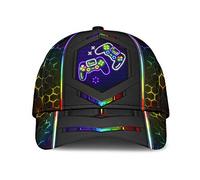 Casquette Baseball Gaming Neon Carbon Pattern Gamer Idée Cadeau Unique Noir Unisexe Chapeaux Pare-Soleil Réglable Respirant Casquette Hip Hop pour Hip Pop Pêche