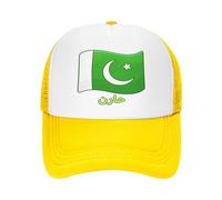 Casquette Baseball Homme Chapeau Islam du Pakistan Drapeau National Femme Été Mode Respirante Maille Bonnet Unisexe Réglable Léger Protection Solaire Extérieure Trucker Coupe du Monde