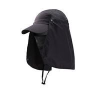 Casquette Baseball Homme Femme Chapeau de Soleil Intégrale Anti-UV Protéger Cou Visage 3 en 1 Chapeau Visière Respirant Séchage Rapide Cap de Sport Plage Voyage Randonnée Chasse Vélo