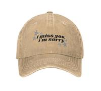 Casquette Baseball Homme Tu me manques Je suis désolé Casquette de Baseball Printemps Trucker Chapeau Pare-Soleil Sports Hip Hop Chapeaux Unisexe-Teens Casquettes de Baseball Cadeaux