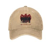 Casquette baseball hommes Agents of S.H.I.E.L.D. Silhouette Logo Unisexe Casquettes baseball Bandes dessinées Super-héros Denim en détresse Chapeaux Délavés Voyage Vintage Casquette soleil cadeau