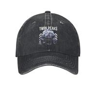 Casquette baseball hommes, casquette baseball classique Twin Peaks hommes femmes en coton vieilli casquette soleil émission télévision en plein air course golf cadeau chapeaux casquette, cadeau