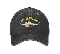 Casquette baseball hommes, casquettes baseball USS Missouri BB 63 classiques hommes femmes en détresse Denim couvre-chef navire guerre marine navire en plein air course Golf chapeau cadeau, cadeau