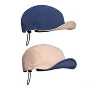 Casquette Baseball Nylon Deux Faces Jaune Moutarde Vert(Navy Blue + Beige) | Design réversible, jaune moutarde et vert sauge, style variable pour accessoire supplémentaire, tissu nylon doux