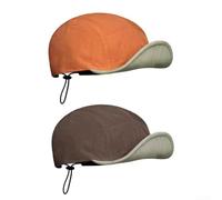 Casquette Baseball Nylon Deux Faces Jaune Moutarde Vert(Orange + Coffee) | Design réversible, jaune moutarde et vert sauge, style variable pour accessoire supplémentaire, tissu nylon doux