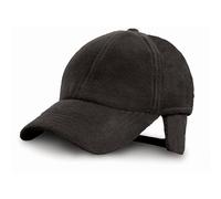 Casquette Baseball Result Polartherm™ Fleece Noire Vert Foncé/Esp. Oreillettes