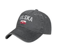 Casquette Baseball Unisexe Drapeau De La Pologne, Coton Délavé Léger, Casquette Réglable avec Protection Solaire pour Sport et Loisirs