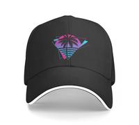 Casquette Baseball Unisexe Hip Hop décontracté Synthwave Hommes et Femmes rétro Casquette Baseball Militaire Chapeau fête 1 des années 80 des années 90 nouveauté Cadeau d’Anniversaire Parfait