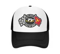 Casquette Baseball Unisexe personnalisée Isle of Man TT Races Casquette Baseball pour Hommes Femmes Respirant Moto Sports Trucker Hat Sports Snapback Caps Chapeaux D’été Cadeau Vacances Parfait
