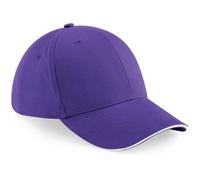 Casquette Beechfield Adulte - Violet/Blanc - 100% coton