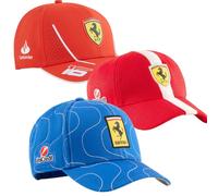 Casquette bleue Ferrari Monza édition spéciale 2025, Casquette Leclerc 24 ans, Casquette GP de Chine 25 ans 2024Leclerc16