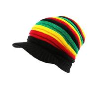 Casquette Bonnet Rasta Rouge Jaune Vert Rift
