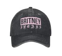 Casquette Britney Hip Hop Pink Spears Casquette Unisex des années 90 Casquettes en Coton usées Tournée Casquettes en Coton décontractées Outdoor décontracté Chapeau à Snapback Souple