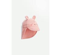 Casquette cache-cou bébé en gaze de coton mindanao rose 12/24M(74/86)