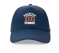 Casquette Calvitie précoce, Zizi féroce - Imprimé en France - Cadeau Anniversaire Chauve Humour Original Rigolo (Bleu Marine)