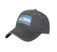 Casquette Camionneur Anti-UV République Argentine Drapeau | Denim Lavé 100% Coton Réglable Unisexe Classique