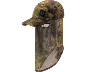 Casquette camouflage Härkila Deer Stalker avec filet de camouflage Camo vert forêt Axis MSP