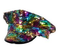 casquette capitaine rainbow réversible - boland 44736 Multicolore G