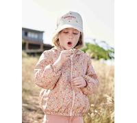 Casquette cerise fille écru 4/6A