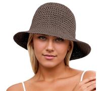Casquette Chien Grande Taille Chapeau de Soleil d'été léger et Respirant pour activités de Plein air, Chapeau de pêcheur Pliable pour Tenue décontractée et Plage Béret Hiver (Coffee, One Size)