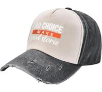 Casquette classique pour homme, coton pur chaud 。 Bad Choices Make Good Stories Bad Decisions Make Good Stories Citations inspirantes About Life Casquette de baseball multicolore