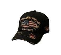 Casquette Commémorative 250e Anniversaire USA - 55-60cm Casquette Baseball Patriotique Réglable 1776-2026 Avec Drapeau Imprimé Numérique 3D. Çasquette Adulte Unisexe Pour 4 Juillet & Événements Nation