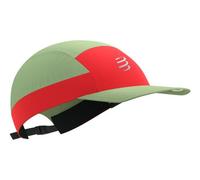 Casquette compressport 5 panel light cap vert rouge