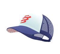 Casquette compressport trucker bleu blanc rouge