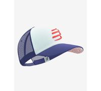 Casquette Compressport Trucker bleu orient blanc