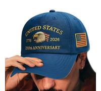Casquette d'anniversaire 250 ans, réglable avec design pour 250 ans d'Amérique, vêtements de nouveauté pour l'été, le travail en plein air, les voyages, la randonnée, la pêche, le camping, la