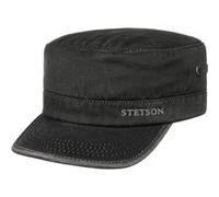 STETSON Casquette Datto Winter Army Homme - de Militaire pour avec visière, Doublure, fermé à l’arrière, Doublure Hiver Automne-Hiver - M (56-57 cm) Noir