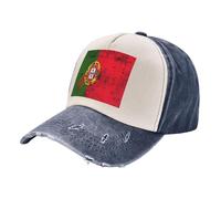 Casquette D'Aventure en Plein Air avec Imprimé Drapeau du Portugal, Chapeau en Jean Délavé Vintage Vieilli, Casquettes de Baseball Légères en Coton Multi-Usages pour Le Sport 5 One Size