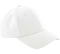 Casquette de base-ball unie à 6 panneaux Beechfield (2 pièces/paquet) BC4234 (Taille unique) (Blanc)