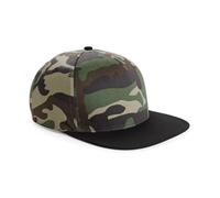 Casquette de base Beechfield - Noir - Motif camouflage effet rétro - Homme