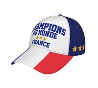 Casquette de Baseball 3 étoiles, Drapeau de France, championne du Monde, Impression 3D intégrale, Unisexe, Ajustable, no