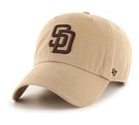 Casquette de baseball 47 Brand MLB Khaki avec logo principal et sangle r glable pour adulte, taille unique - Padres de San Diego - Kaki