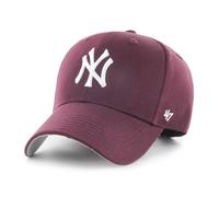 47 Brand Casquette New York Yankees MLB Raised Basic, Snapback réglable Rouge Bordeaux