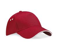 Casquette De Baseball 5 Panneaux En Toile De Coton Avec Pic Sandwich Contrasté